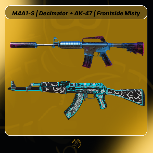 — 1607 M4A1-S | Decimator (Field-Tested) + AK-47 | Frontside Misty (Well-Worn)